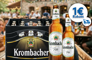 Krombacher Pils Rabattaktion 1 Euro - KW 36 und 37 in 2026